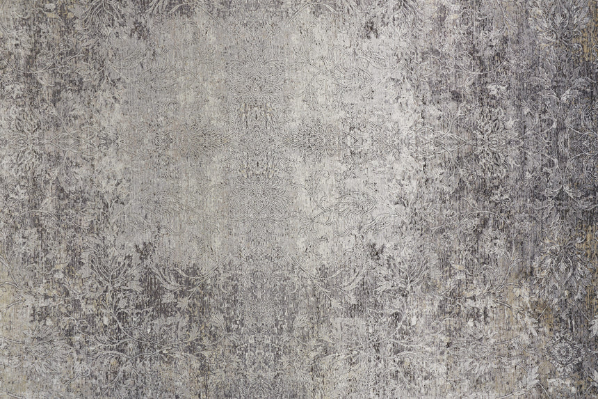 Feizy Sarrant Transitional Medallion - Gray/Ivory/Tan Area Rug