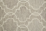 Feizy Belfort Transitional Trellis & Lattice - Gray/Ivory Area Rug