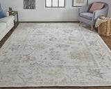 Feizy Wendover Transitional Floral & Botanical - Tan/Ivory/Orange Area Rug