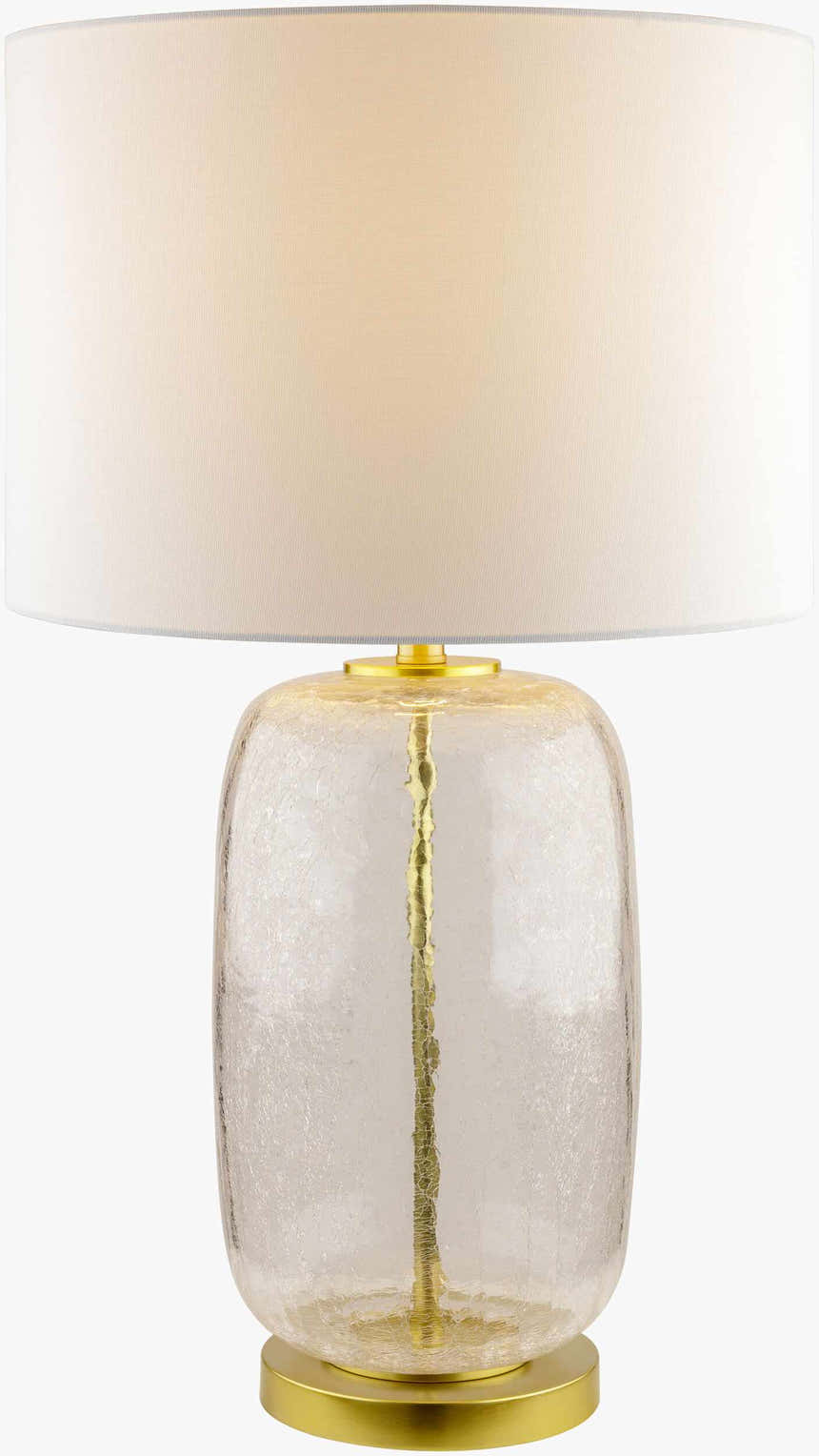 Fatehgarh Gold Brass Glass Table Lamp