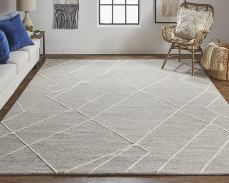 Feizy Euclid Transitional Abstract - Taupe/Ivory/Gray Area Rug