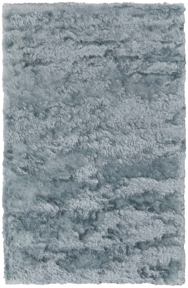 Close-up of the Feizy Indochine rug in blue and silver. Soft, hand-tufted texture and subtle color variations. Design-Rectangle