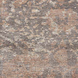 Close-up of the Nourison Lucent Flint Vintage Area Rug showing texture, flint gray, peach, and cream colors.