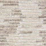 Close up of the ivory and grey textured design of the Nourison Ellora Area Rug.