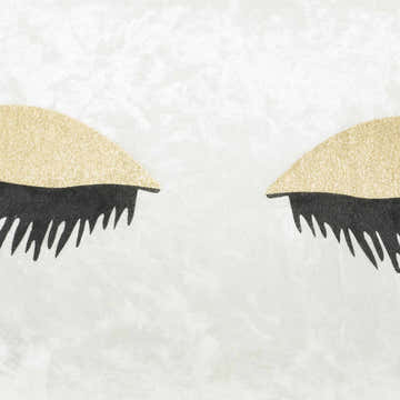 Mina Victory Sofia Glitter Eye Shadow Gold Indoor Throw Pillow - Clearance