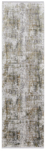 Feizy Cadiz Modern Abstract - Green/Gray/Ivory Area Rug