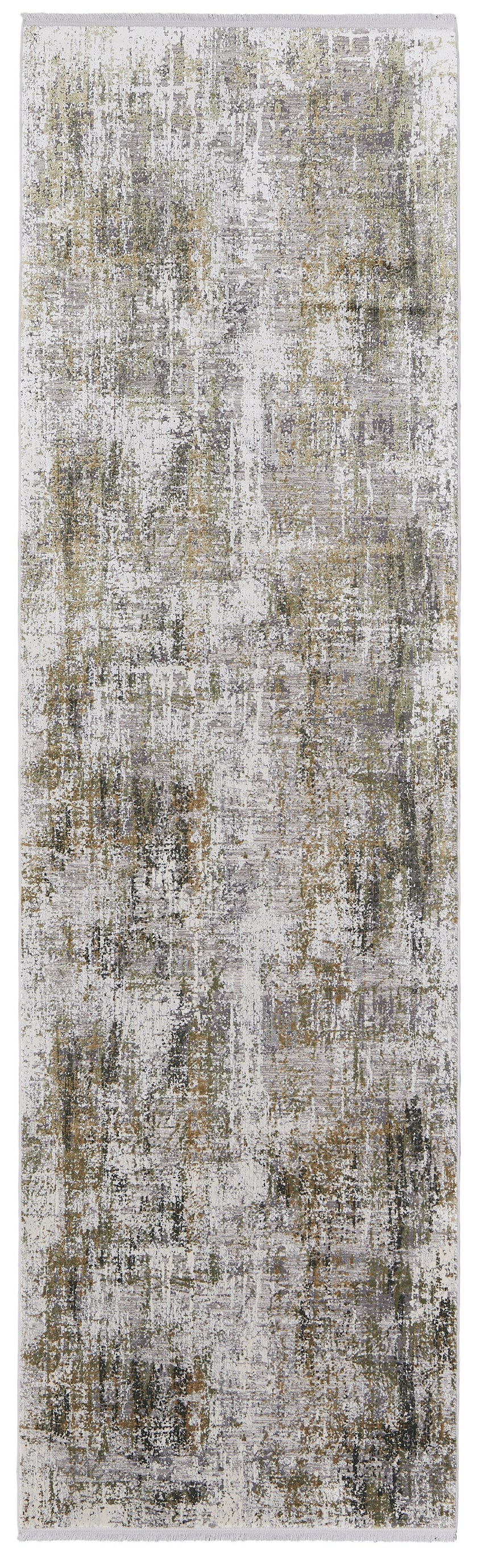 Feizy Cadiz Modern Abstract - Green/Gray/Ivory Area Rug