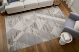 Feizy Vancouver Modern Geometric - Tan/Brown/Ivory Area Rug