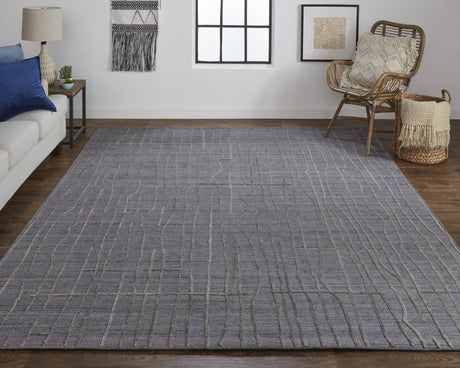 Feizy Haverhill Transitional Solid - Gray/Silver Area Rug