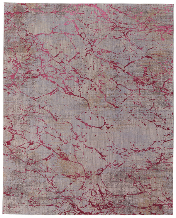Feizy Pryor Modern Abstract - Pink/Gray/Taupe Area Rug