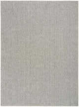 Close-up of the Nourison Natural Texture Ivory Grey Farmhouse Indoor Area Rug, showing texture and color.