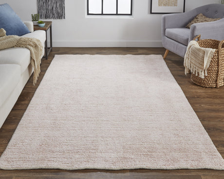 Feizy Delino Transitional Solid - Pink/Ivory Area Rug - Clearance