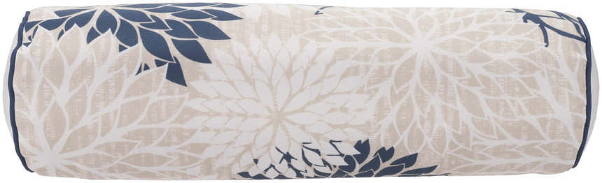 Mina Victory Aloha Indoor/Outdoor Ivory/Navy Throw Pillow