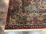 Karastan Rug Multicolor Panel Kirman #717, 8.8 x 12 Karastan Carpet, Vintage Multipanel Kirman, Original 700 Series, Wool, Vintage