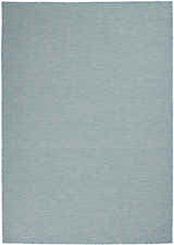 Close-up of Nourison Positano Aqua rug showing its woven texture, light blue color, and subtle grid pattern.