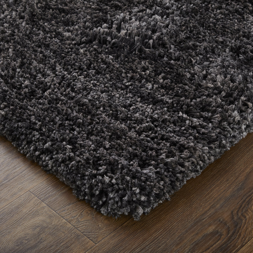 Feizy Stoneleigh Modern Solid - Black/Gray Area Rug