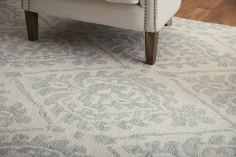 Feizy Belfort Traditional Floral & Botanical - Ivory/Gray Area Rug