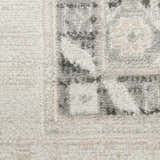 Close up of the high pile Nourison Serenity Home Ivory Grey Vintage Area Rug showing texture and pattern.