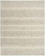 Close-up of the Calvin Klein CK079 Notes Ivory Grey rug, featuring a subtle striped pattern and soft, neutral colors.