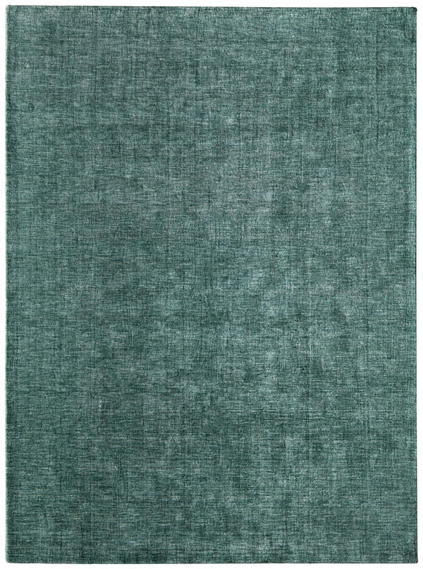 Close-up of the Feizy Luna Modern Solid Area Rug in Green and White, showing its hand-woven texture. Design-Rectangle-810
