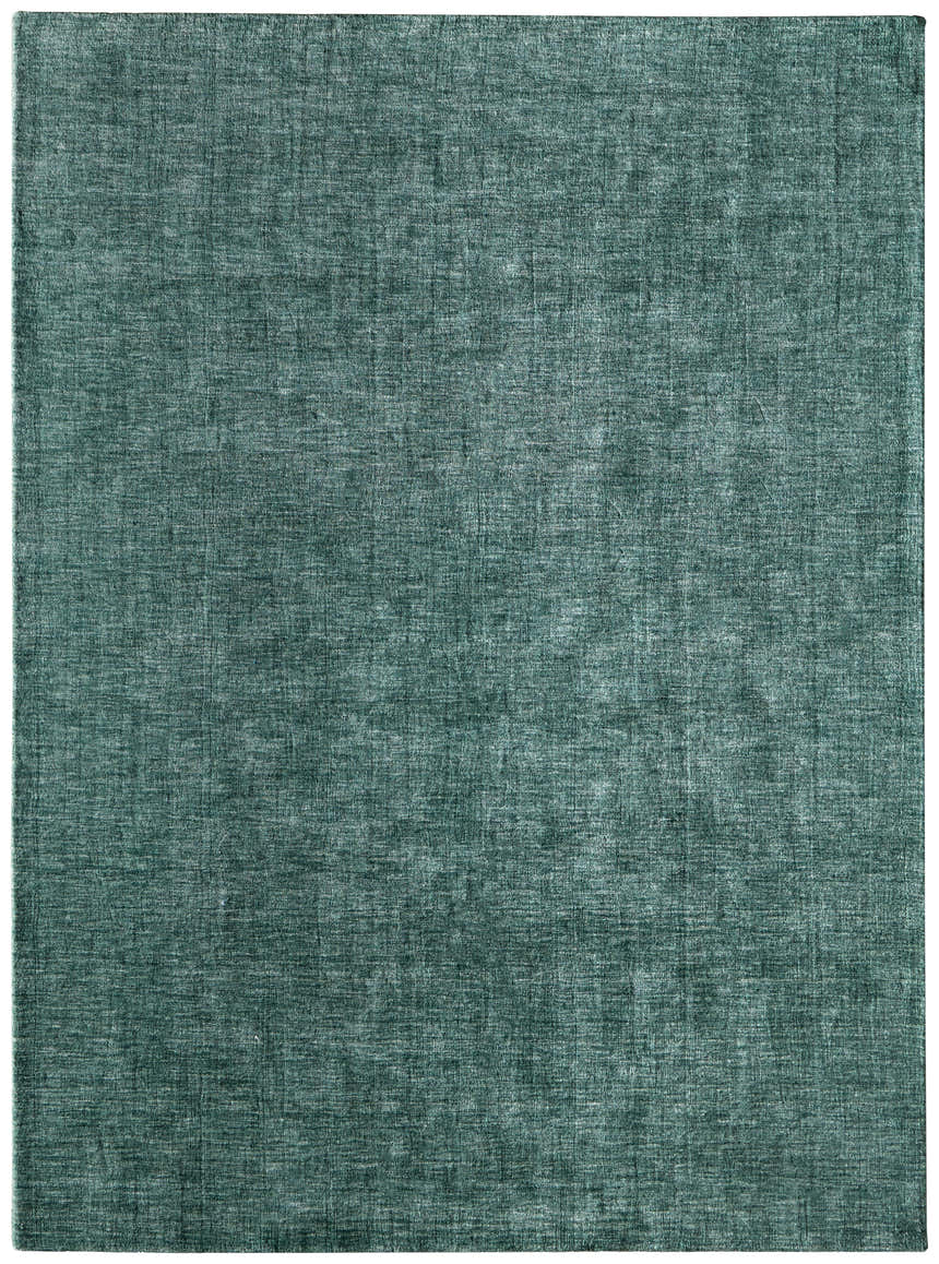 Close-up of the Feizy Luna Modern Solid Area Rug in Green and White, showing its hand-woven texture. Design-Rectangle-810