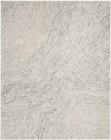 Close-up of the grey DKNY Pure Angles rug showcasing its linear, mid-century modern design.