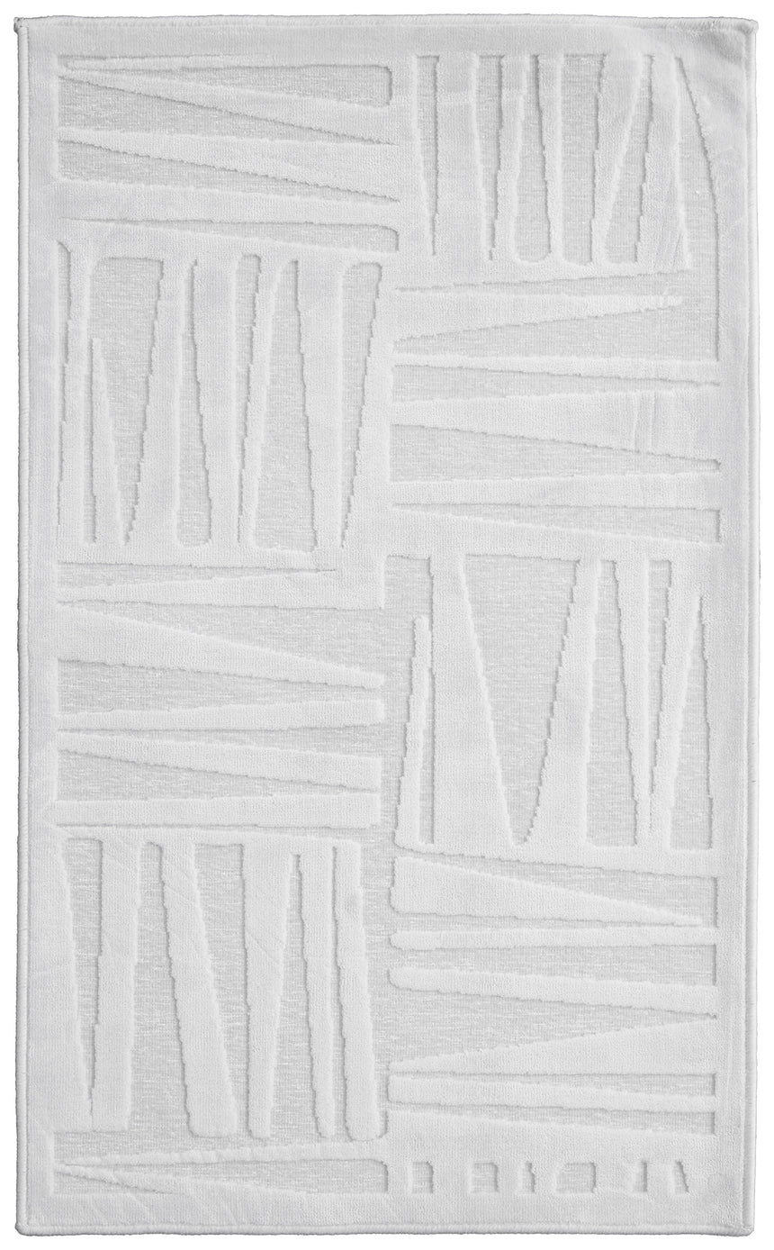 Feizy Saphir Mira Modern Geometric - White Area Rug - Clearance