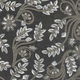 Mina Victory Sofia Beaded Flowers Grey Indoor Throw Pillow
