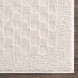 Sample Leryn Ivory Checkered Area Rug