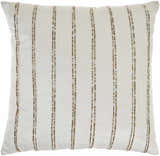 Mina Victory Sofia Beaded Stripes Ivory Indoor Throw Pillow