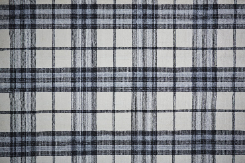 Feizy Crosby Transitional Plaid - Ivory/Blue/Black Area Rug - Clearance