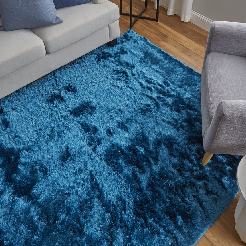 Feizy Indochine Modern Solid - Blue Area Rug