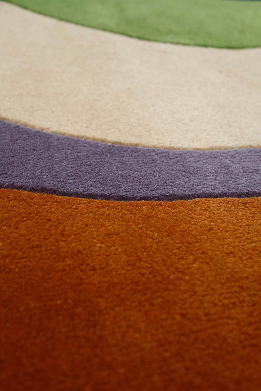 Flow Modern Abstract Colorful Hand Tufted 5x8 Wool Rug