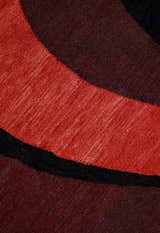 Flow Modern Abstract Red And Maroon Hand Tufted 5x8 Wool Rug