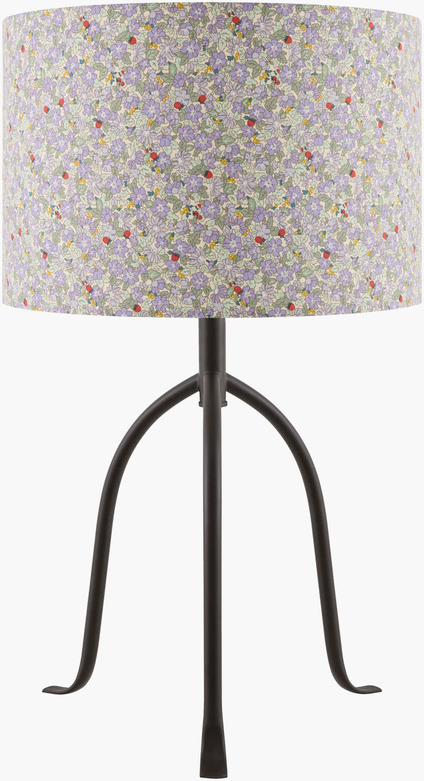 Deep Dark Gray Traditional Table Lamp with linen details for bedside or console tables