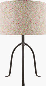 Bright Beige Traditional Table Lamp with linen details for bedside or console tables