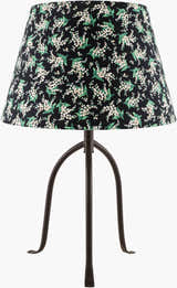 Rich Charcoal Traditional Table Lamp with linen details for bedside or console tables