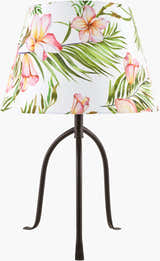 Bright Tan Traditional Table Lamp with linen details for bedside or console tables