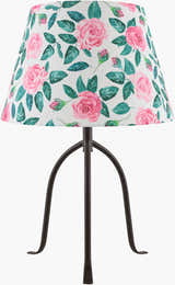 Rich Light Gray Traditional Table Lamp with linen details for bedside or console tables