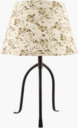 Cool Tan Traditional Table Lamp with linen details for bedside or console tables
