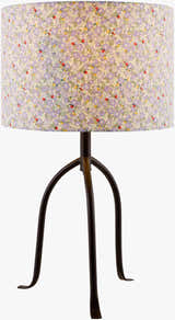 Deep Dark Gray Traditional Table Lamp with linen details for bedside or console tables