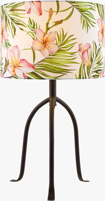 Muted Tan Traditional Table Lamp with linen details for bedside or console tables