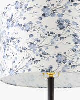 Deep White Traditional Table Lamp with linen details for bedside or console tables