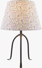 Purple Traditional Table Lamp with linen details for bedside or console tables