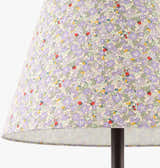 Purple Traditional Table Lamp with linen details for bedside or console tables