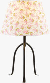 Pink Floral Shade Iron Table Lamp