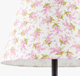 Pink Floral Shade Iron Table Lamp