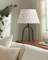 Pink Floral Shade Iron Table Lamp