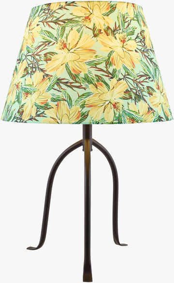 Lime Green Traditional Table Lamp with linen details for bedside or console tables