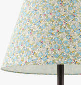 Soft Light Gray Traditional Table Lamp with linen details for bedside or console tables